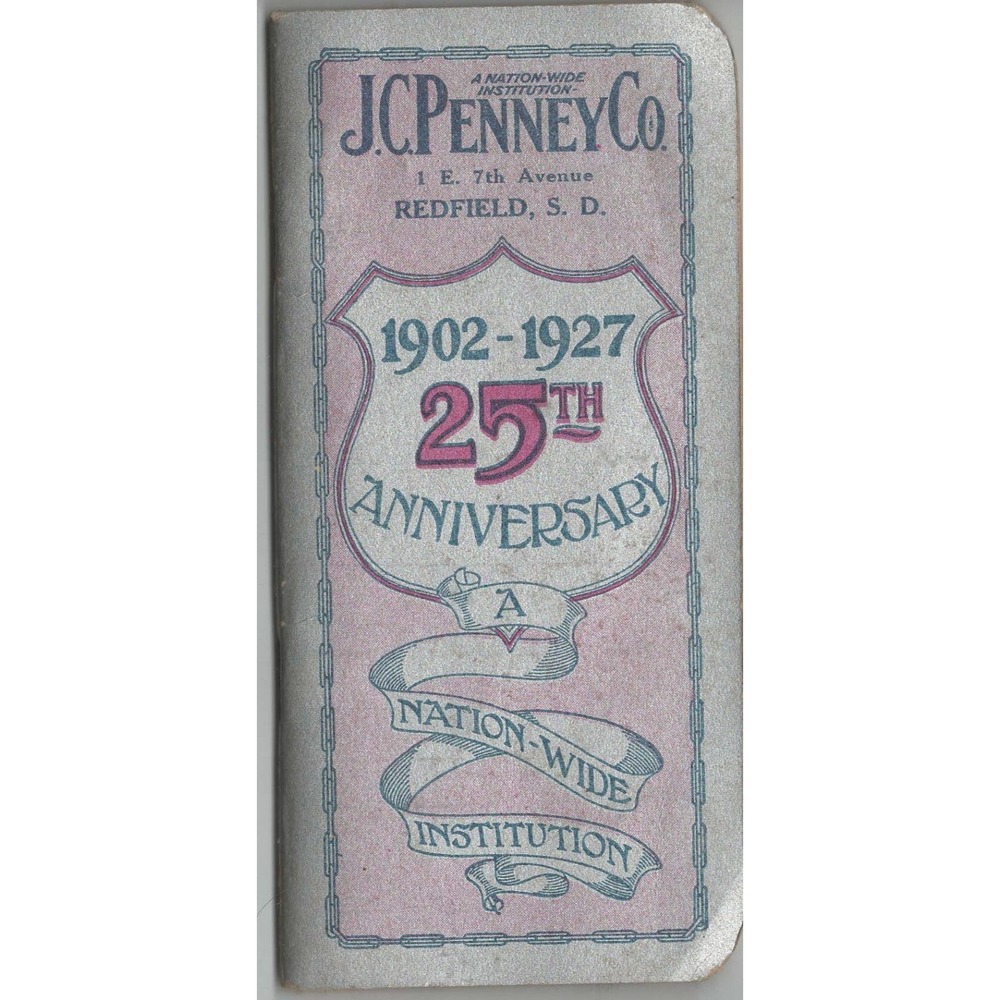 Vintage 1927 J.C. Penney Co 25th Anniversary Booklet Redfield South Dakota G - Picture 1 of 3
